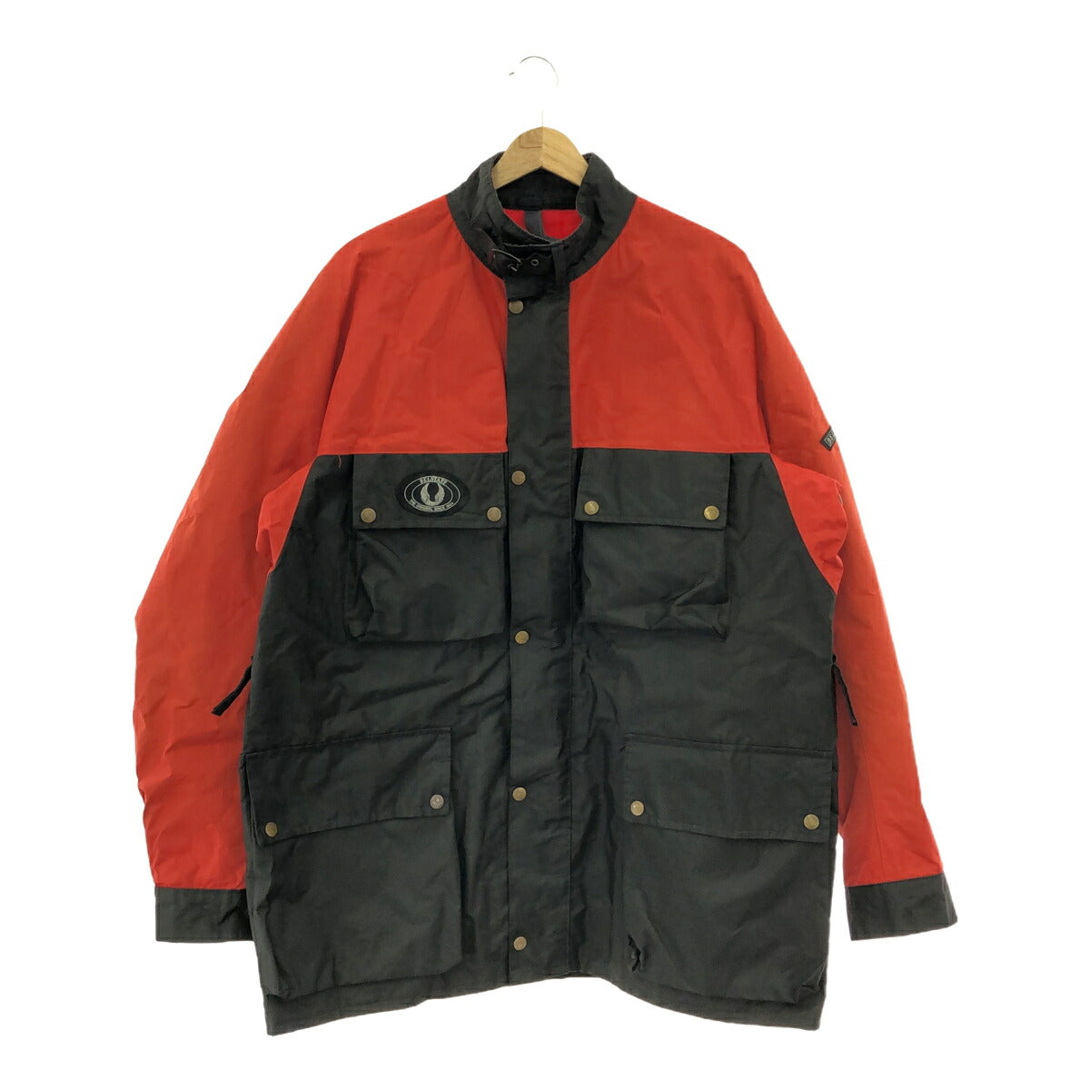 BELSTAFF 80s TRAIMASTER 500 PU Nylon Orange Red Jacket Size XXL