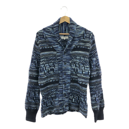 Studio D'Artisan Kasuri Knit Shawl Collar Cardigan Size S