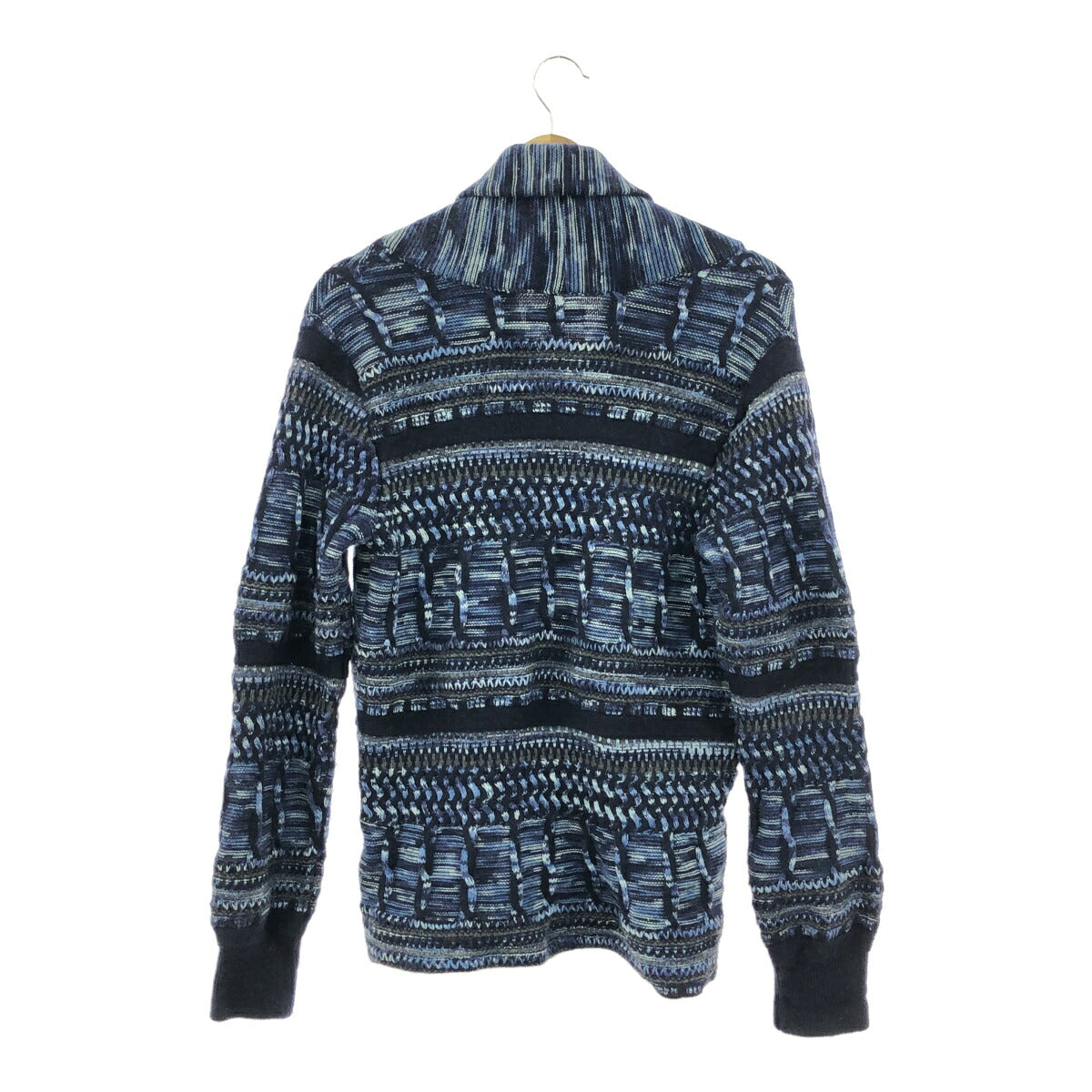 Studio D'Artisan Kasuri Knit Shawl Collar Cardigan Size S