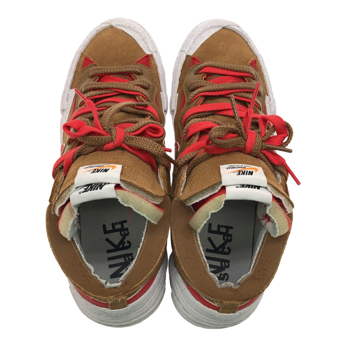 NIKE 21SS x Sacai Blazer Low British Tan Sneakers Size 28.0