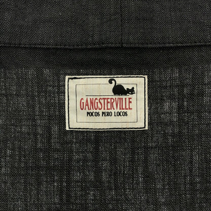 GANGSTER VILLE Embroidered Souvenir Coat Dark Gray Size L