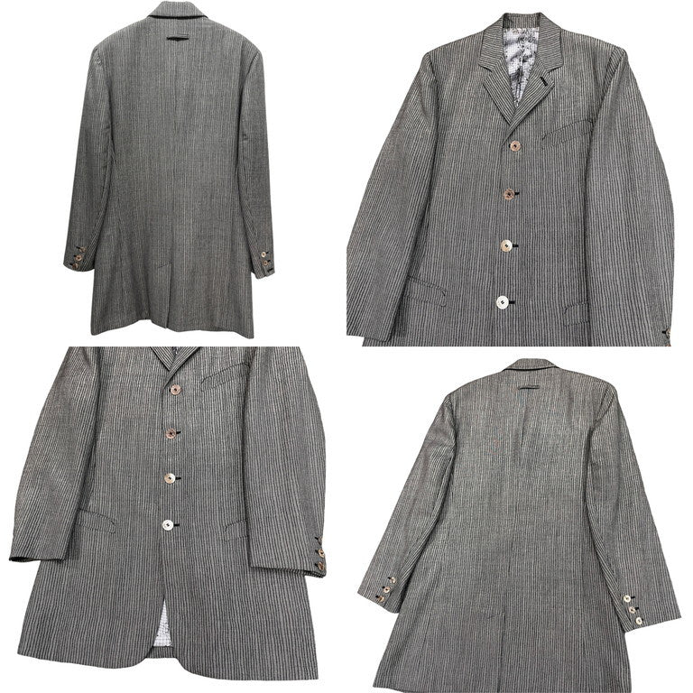 Jean Paul Gaultier 90s Wool Long Tailored Jacket Size 48