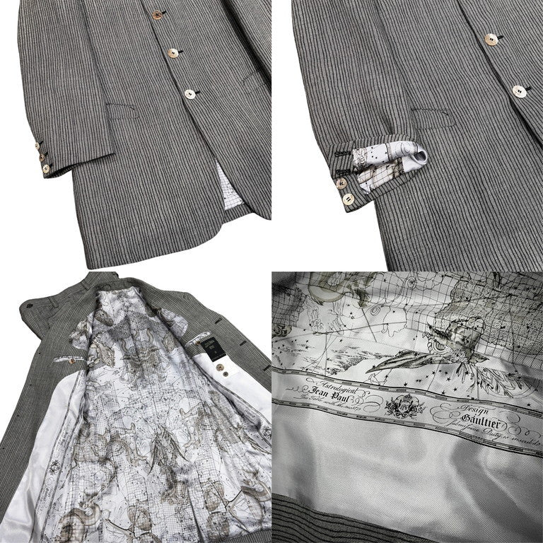 Jean Paul Gaultier 90s Wool Long Tailored Jacket Size 48