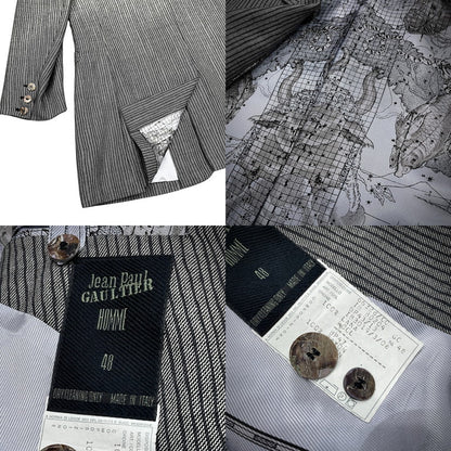 Jean Paul Gaultier 90s Wool Long Tailored Jacket Size 48
