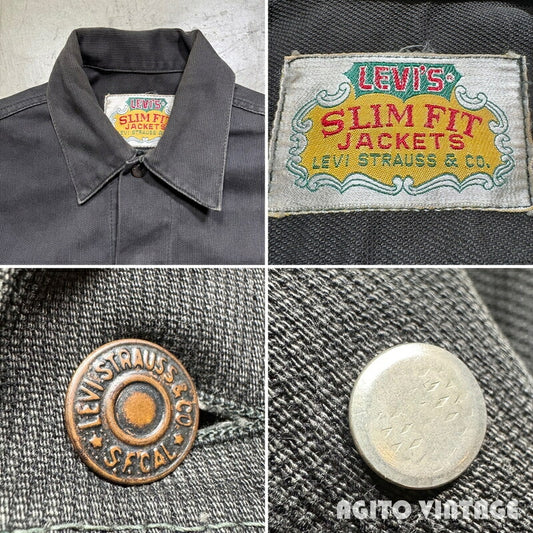 Levi's 60s Slim Fit Big E Black Pique Jacket Size S