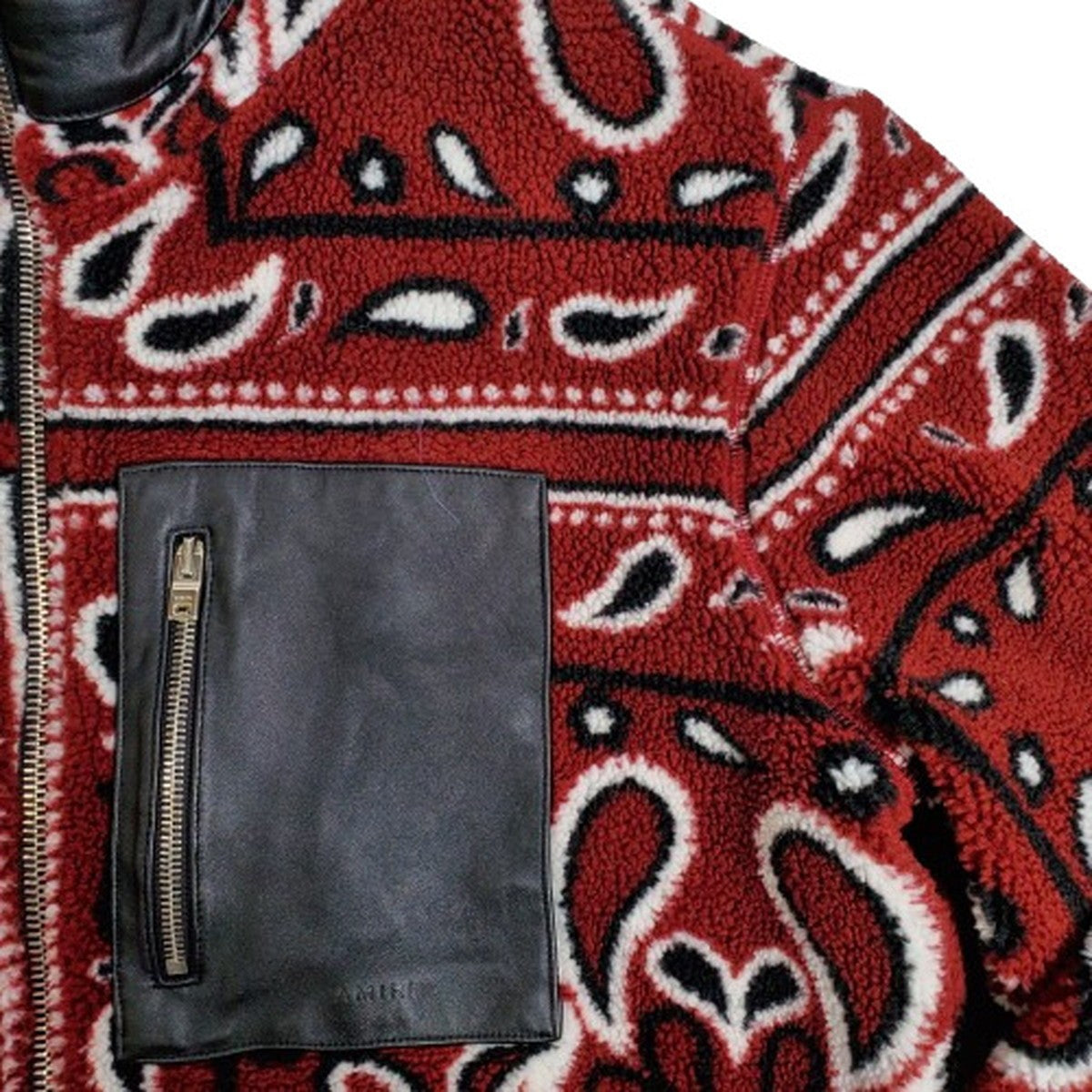 Vintage Printed Bandana Polar Fleece Pullover Jacket Size M