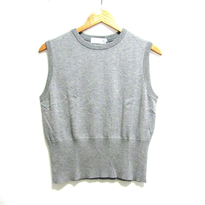 Graphpaper Suvin Cotton Knit Vest Light Gray Size 0