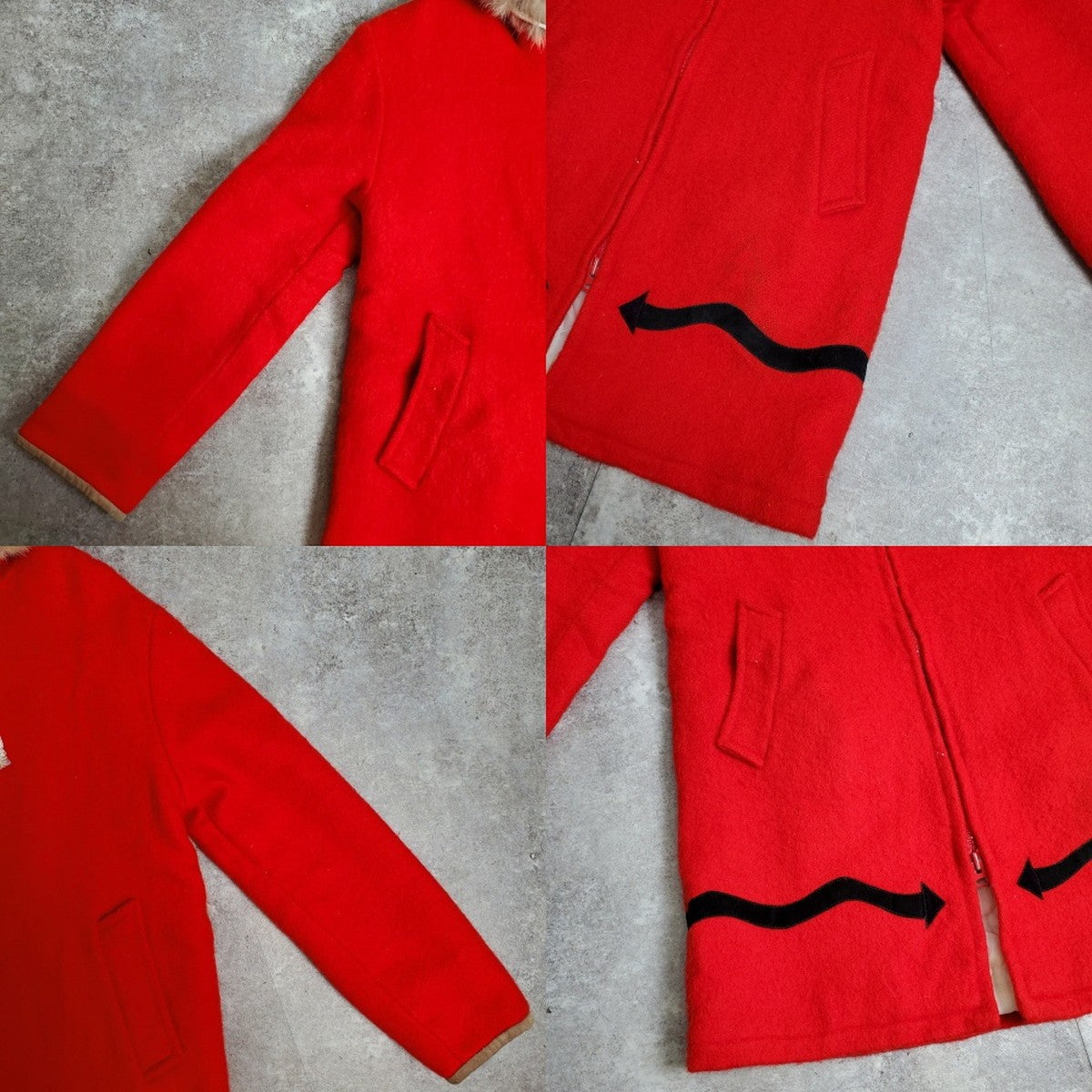 HUDSON'S BAY 60s/70s Wool Eskimo Jacket Red Size S