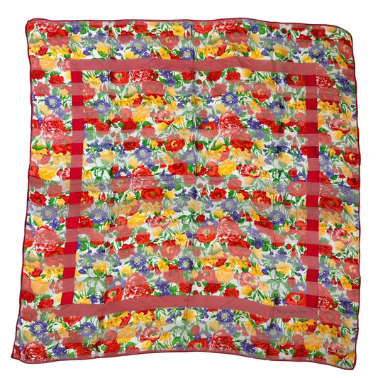 YVES SAINT LAURENT Silk Pattern Scarf