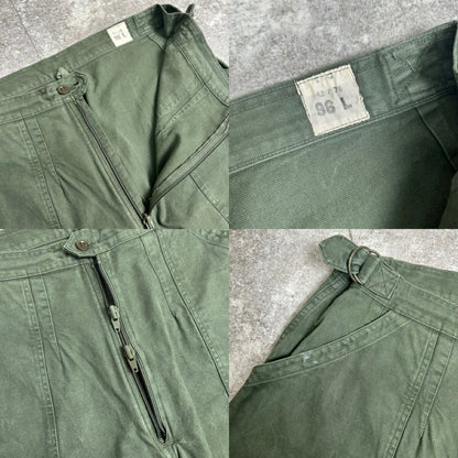 AIR FORCE 70s French Military Mechanic Cargo Pants Khaki