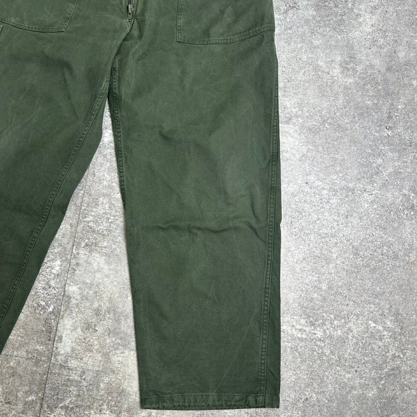 AIR FORCE 70s French Military Mechanic Cargo Pants Khaki