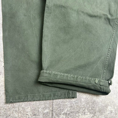AIR FORCE 70s French Military Mechanic Cargo Pants Khaki