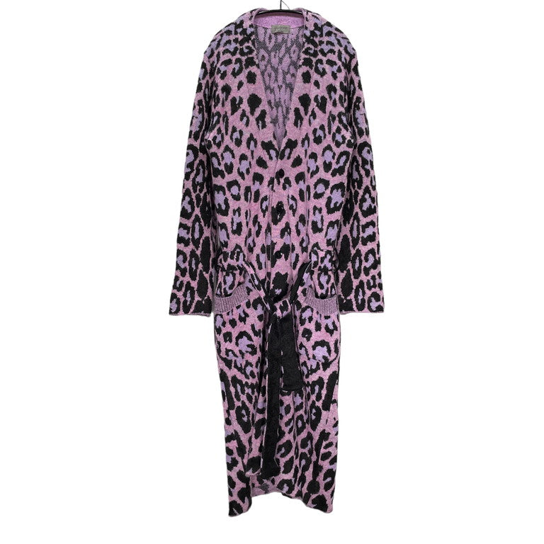 Yohji Yamamoto 13AW Pink Mohair Leopard Knit Gown Size 3