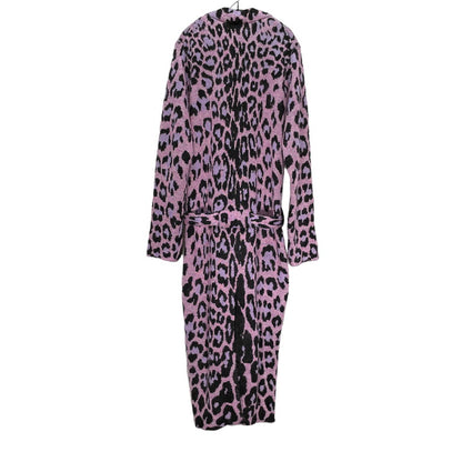 Yohji Yamamoto 13AW Pink Mohair Leopard Knit Gown Size 3