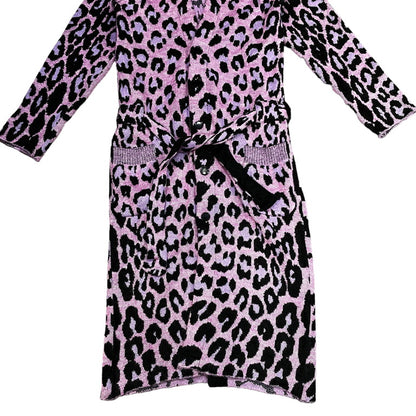 Yohji Yamamoto 13AW Pink Mohair Leopard Knit Gown Size 3