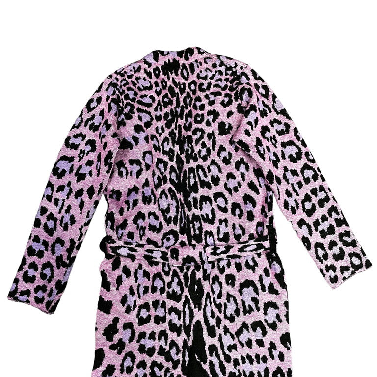 Yohji Yamamoto 13AW Pink Mohair Leopard Knit Gown Size 3