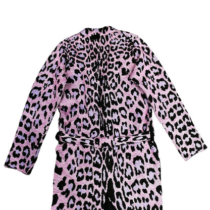 Yohji Yamamoto 13AW Pink Mohair Leopard Knit Gown Size 3