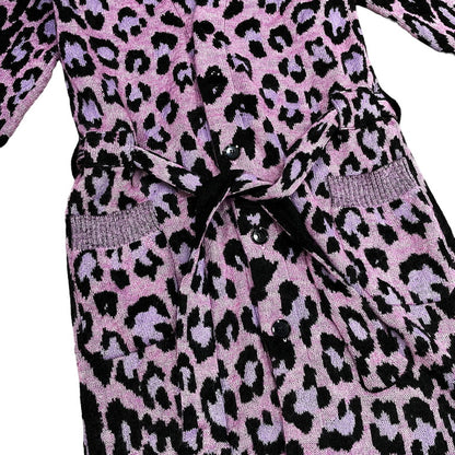 Yohji Yamamoto 13AW Pink Mohair Leopard Knit Gown Size 3