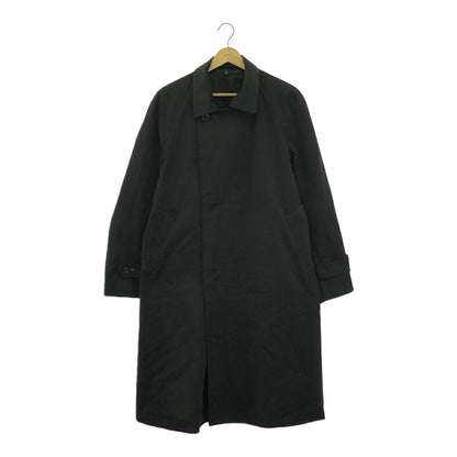 Ring Jacket Black Cotton Balmacaan Coat Size 46