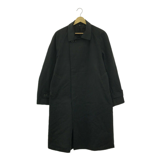 Ring Jacket Black Cotton Balmacaan Coat Size 46