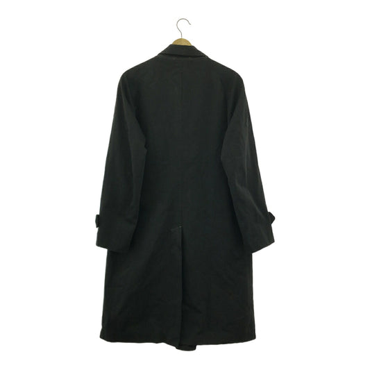 Ring Jacket Black Cotton Balmacaan Coat Size 46