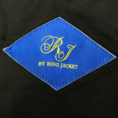 Ring Jacket Black Cotton Balmacaan Coat Size 46