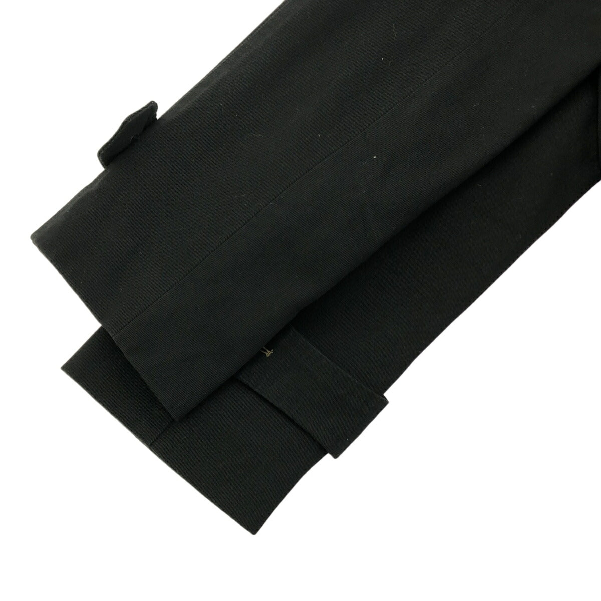 Ring Jacket Black Cotton Balmacaan Coat Size 46
