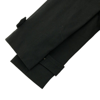 Ring Jacket Black Cotton Balmacaan Coat Size 46