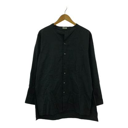 NEPLA 21SS Black Band Collar Long Sleeve Shirt Size 2