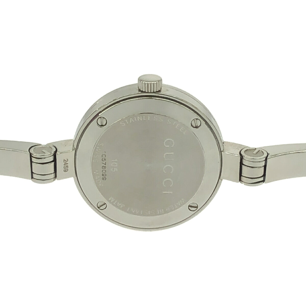 GUCCI 105 Stainless Steel Diamond ONE SIZE Belt Size ONE SIZE