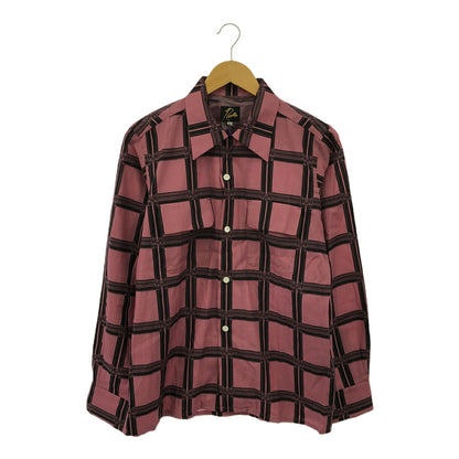 Needles 23SS Papillon Plaid Lawn Cloth Shirt Pink Size XS