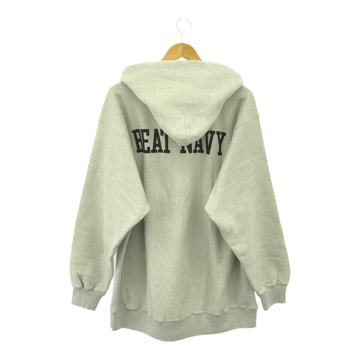 BUZZ RICKSON'S BEAMS GO ARMY Print Heather Grey Hoodie Size L