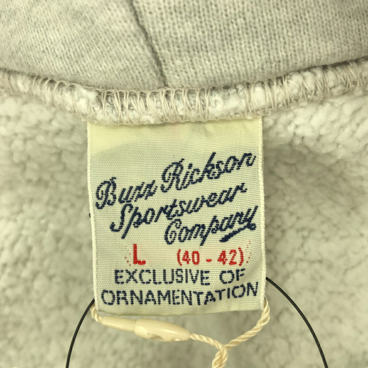 BUZZ RICKSON'S BEAMS GO ARMY Print Heather Grey Hoodie Size L