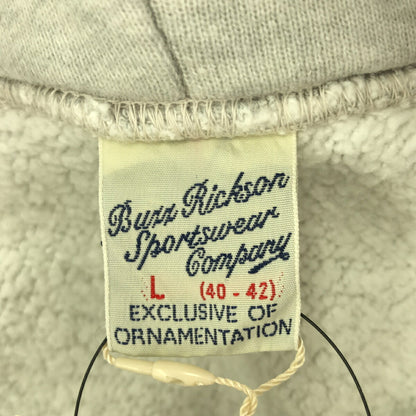 BUZZ RICKSON'S BEAMS GO ARMY Print Heather Grey Hoodie Size L