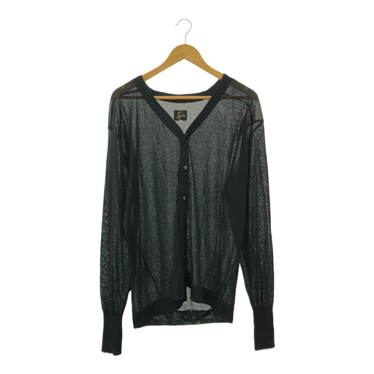 Needles Spring/Summer Poly Mesh Cardigan Black Size XL
