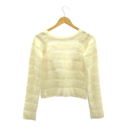 EMPORIO ARMANI Angora Rayon 2-Way Cardigan White Size 42