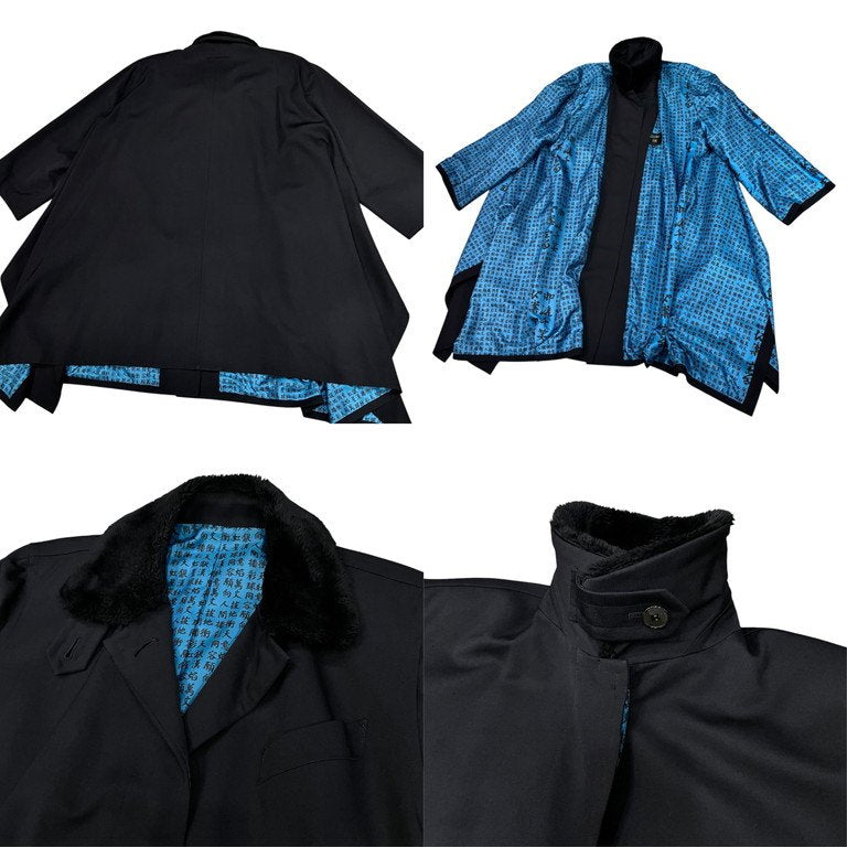 Jean Paul GAULTIER FEMME 91AW Wool Coat Black Size 40