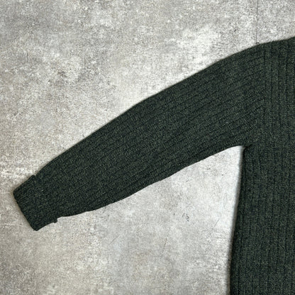 Bulky Knit by Campus 60s Vintage Shawl Wool Sweater Size XL