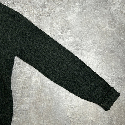 Bulky Knit by Campus 60s Vintage Shawl Wool Sweater Size XL