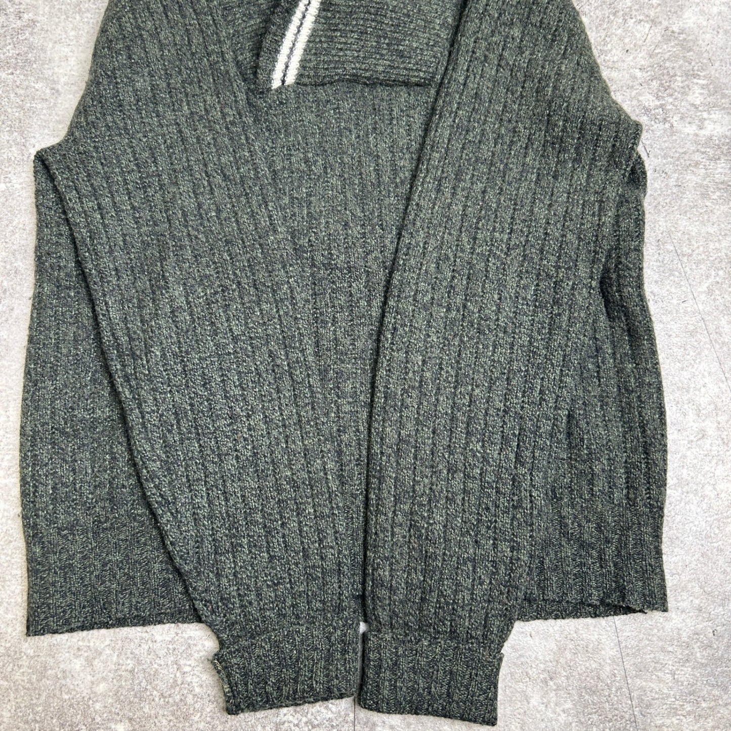 Bulky Knit by Campus 60s Vintage Shawl Wool Sweater Size XL