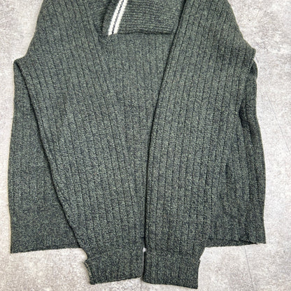 Bulky Knit by Campus 60s Vintage Shawl Wool Sweater Size XL