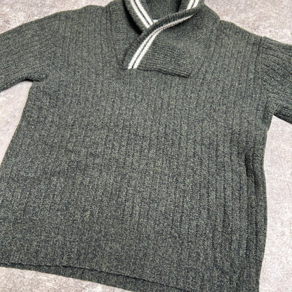Bulky Knit by Campus 60s Vintage Shawl Wool Sweater Size XL