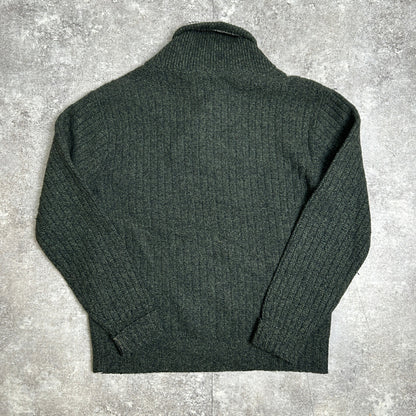 Bulky Knit by Campus 60s Vintage Shawl Wool Sweater Size XL