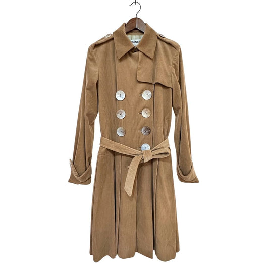 CHANEL Beige Shell Button Cashmere Corduroy Jacket Size 38