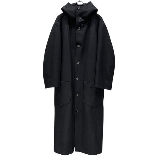 Yohji Yamamoto 97AW Wool Melton Hooded Coat Size M