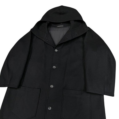 Yohji Yamamoto 97AW Wool Melton Hooded Coat Size M