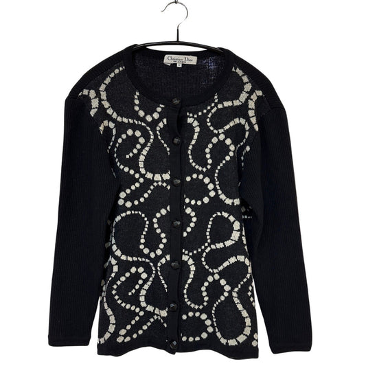Christian Dior Vintage Wool Cardigan Black Size M