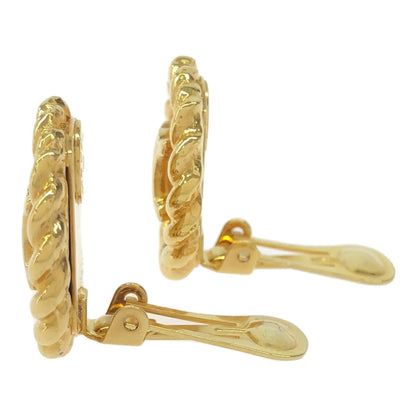 CELINE Gold Logo Earrings
