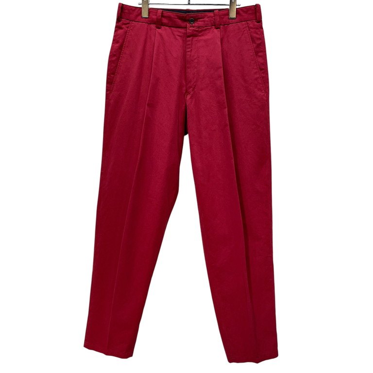 Y's for men 90s Cotton 1-Tuck Tapered Pants Red Size M
