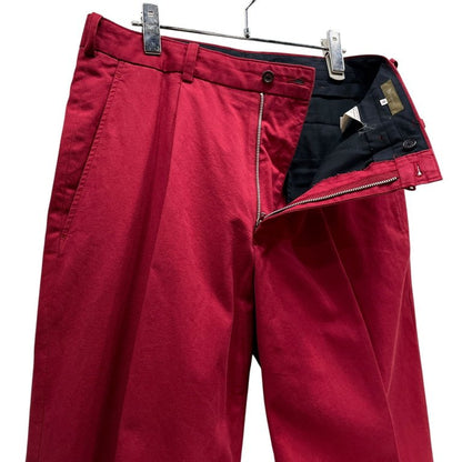 Y's for men 90s Cotton 1-Tuck Tapered Pants Red Size M